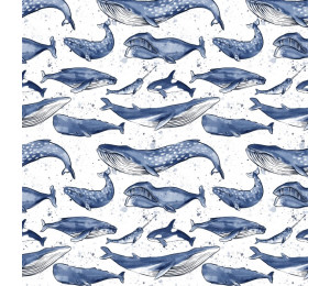 Bio Jersey Lillestoff - Whales